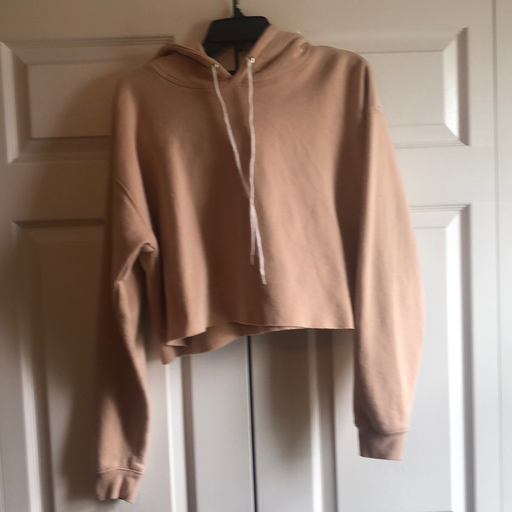 Tan cropped sweatshirt